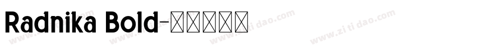 Radnika Bold字体转换